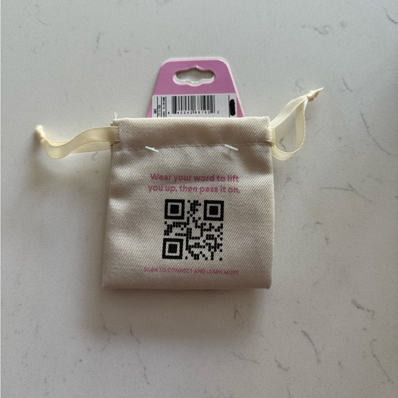 Little Words Project Love Beaded Bracelet - Size M/L - Pink/Pearl - NWT - Picture 8 of 8